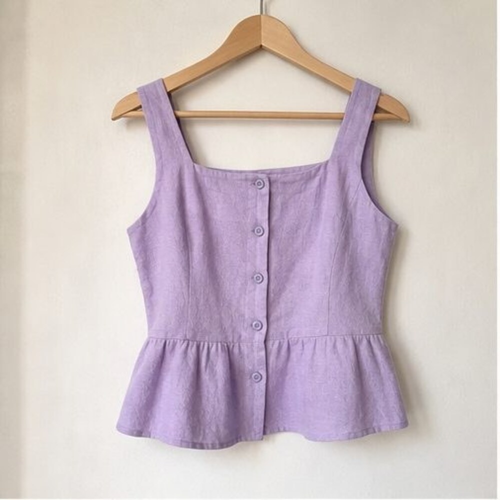 Lilac Peplum Top